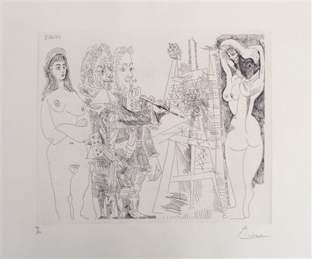 Pablo Picasso (Màlaga 1881 - Mougins 1973) Eau-forte 5 mai 1968 II,...