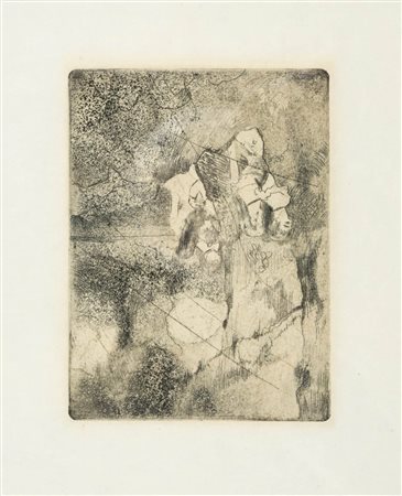 Edgar Degas (Paris/Parigi 1834 - 1917) Danseuses dans le coulisses, um...