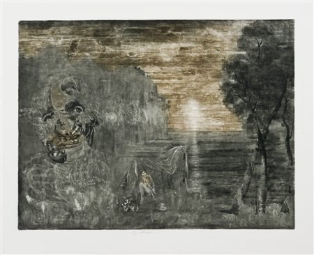 Jiri Anderle (Pavilkov, Rakovnicko 1936) Acis e Galatea, Anni ‘70;Acquaforte...