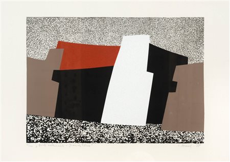 Luigi Spacal (1907 - 2000) Quiete autunnale, 1985;Acquatinta a col. su carta,...