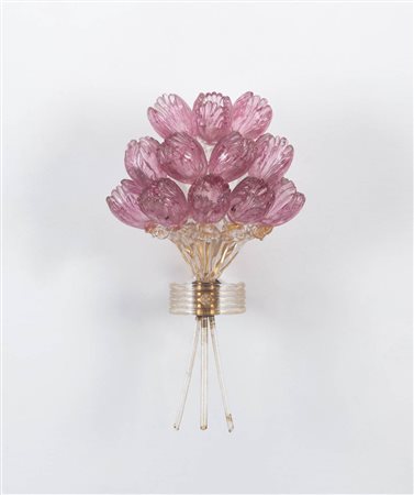 Seguso Vetri d’arte Murano Applique Hotel Bristol Merano, 1953/54;A copri...