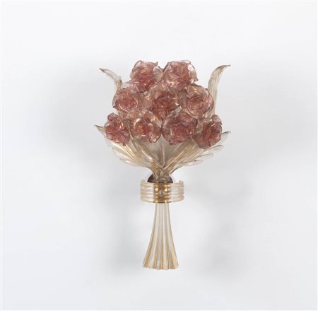 Seguso Vetri d’arte Murano Applique Hotel Bristol Merano, 1953/54;A copri...