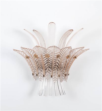 Seguso Vetri d’arte Murano Applique a ventaglio a tre luci Hotel Bristol...