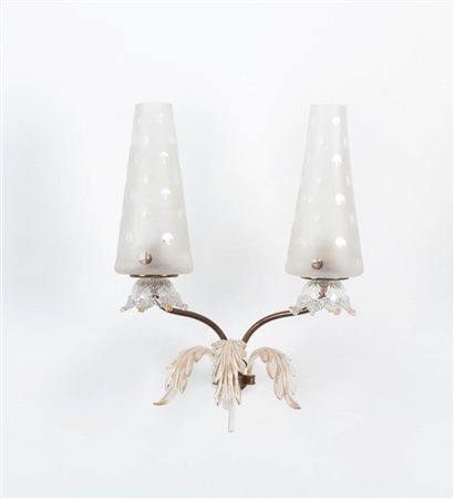 Seguso Vetri d’arte Murano Applique a due luci Hotel Bristol Merano,...