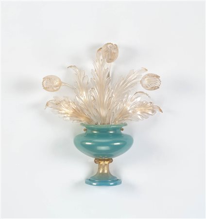 Seguso Vetri d’arte Murano Applique a due luci Hotel Bristol Merano,...