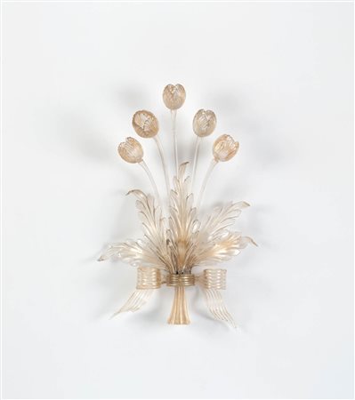 Seguso Vetri d’arte Murano Applique a due luci Hotel Bristol Merano,...