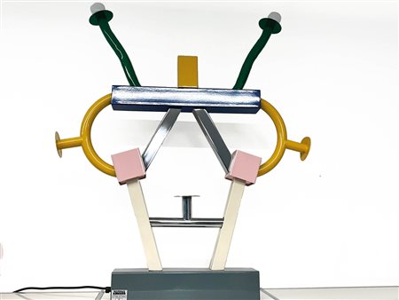 Ettore Sottsass Lampada da tavolo ASHOKA per MEMPHIS, 1981;Metallo...