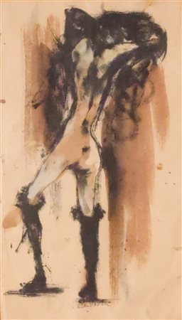 S. Salvador, Nudo, metà '900; tecnica mista su carta