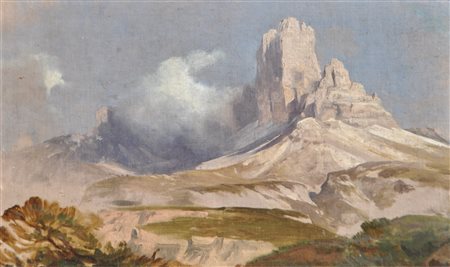 Karl Vinzenz Moser (Bozen/Bolzano 1819 - 1882) Cimon della Pala,...