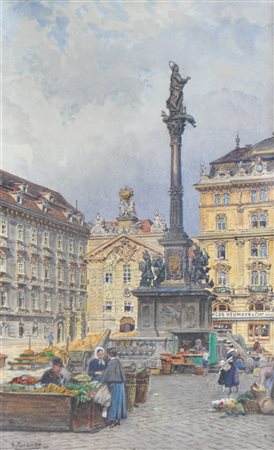 Ernst Graner (Werdau, Sachsen 1865 - Wien/Vienna 1943) Mariensäule a Vienna,...