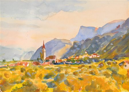 Hans Josef Weber-Tyrol (Schwaz 1874 - Meran/Merano 1957) Tyrol - Lana verso...