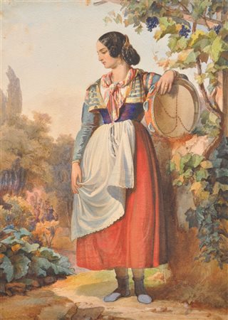 Österreichischer Maler um 1860/Pittore austriaco del 1860 ca. Ragazza...