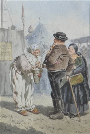 Alois Greil (Linz 1841 - Wien/Vienna 1902) Prima dello spettacolo circense,...