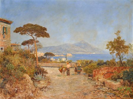 Karl Theodor Wagner (Wien/Vienna 1856 - Prechtoldsdorf 1921) Vista su Napoli...