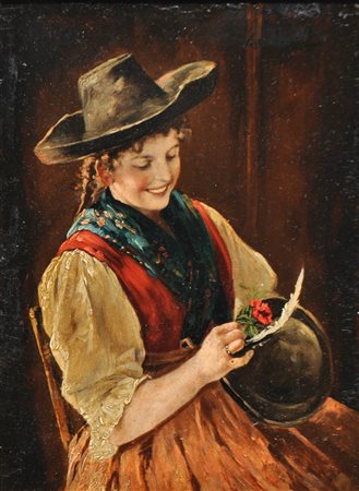 Emma von Müller (Innsbruck 1859 - München/Monaco di Baviera 1925) Ragazza con...