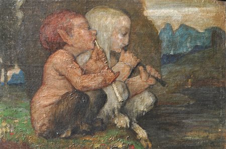 Anton/Antonio Colli (Cortina d Ampezzo 1870 - Innsbruck 1950) Zwei Faune mit...