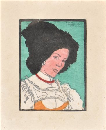 Karl Pferschy (Deutschlandsberg 1888 - Bozen 1930) Donna della Val...