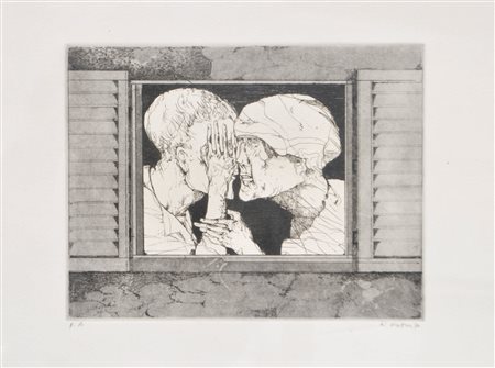 Karl Plattner (Mals/Malles 1919 - Mailand/Milano 1986) Alla finestra,...