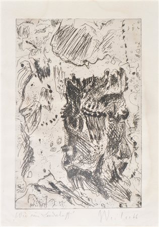 Max Weiler Come un paesaggio, 1966;Acquaforte, 29,5 x 19,5 cm (lastra), 38 x...