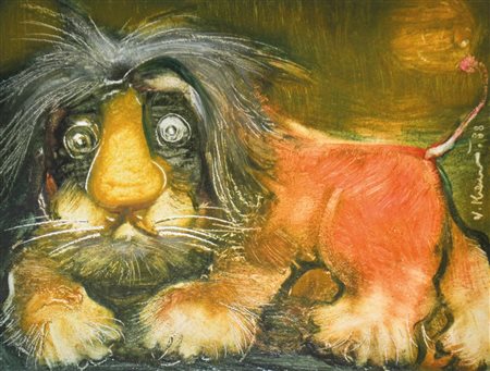 Vladislav Kavan (Baska, Tschechoslowakei / 1924 -Bozen 2003) Leone, 1988;Olio...