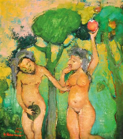 Vladislav Kavan (Baska, Tschechoslowakei / 1924 -Bozen 2003) Adamo ed Eva,...