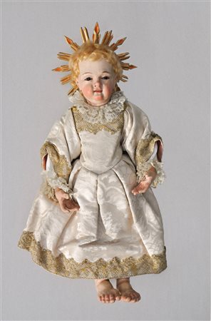 Anonym/Anonimo Gesy bambino, primo XIX sec.;Legno dipinto, occhi di vetro,...