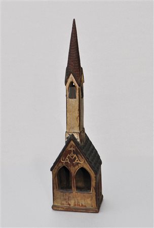 Anonym/Anonimo Chiesetta gotica custode del sale, Tirolo, primo XIX...