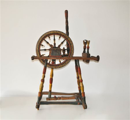 Anonym/Anonimo Arcolaio, Val Gardena, 1837;Legno dipinto, H 90 cm, segni di...