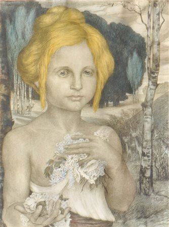 Anton/Antonio Colli (Cortina dAmpezzo 1870 - Innsbruck 1950) Ragazza...