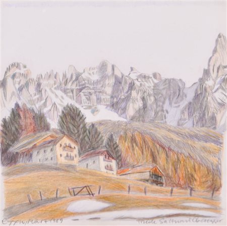 Trude Oberegger-Saltuari Saltuari - Ega, 1989;Matite colorate, 23 x 22 cm, in...
