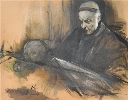 Markus Vallazza Alfred Kubin, 1984;Tecnica mista, 47,5 x 62 cm, in cornice...