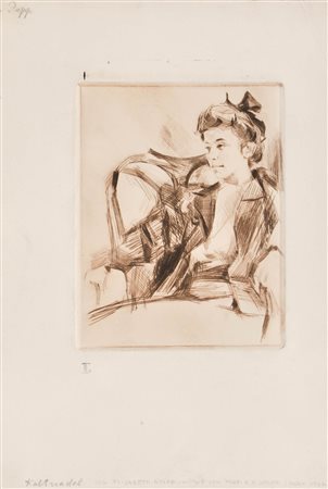 Elisabeth Wolff-Zimmermann (Posen 1876 - Wiesbaden 1952) Zimmermann - Giovane...