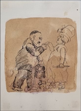 BORGHESE FRANZ Roma 1941 - 2005 "Il corteggiatore"