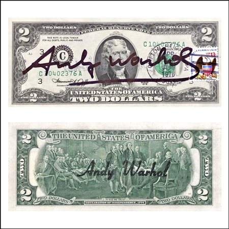 WARHOL ANDY Pittsburgh 1928 - New York 1987 "2 Dollars - C10402376A"