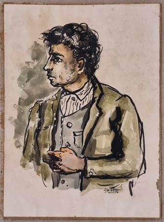 GUTTUSO RENATO Bagheria 1911 - Roma 1987 "Senza titolo"