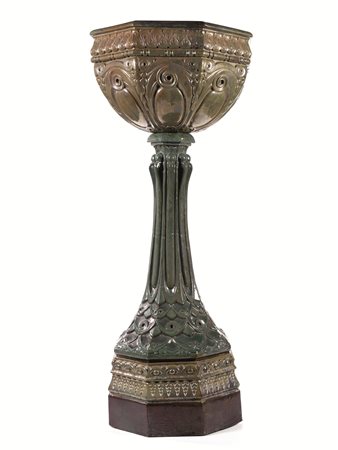 CACHE POTProduzione: Manifattura Chini, Borgo San Lorenzoin ceramica verde a...