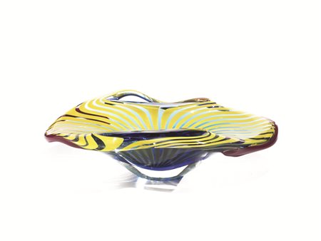 CENTROTAVOLAProduzione: Toso, Muranovetro massiccio a striature multicolorecm...