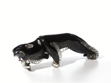 PANTERAProduzione: Manifattura muranesein pasta vitrea nera con finiture in...