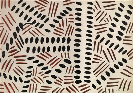 Aldo Bergolli(Legnano 1916 - Milano 1972)DISEGNO PER TESSUTOtempera su...