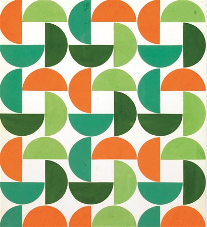 Max Huber(Baar 1919 - Mendrisio 1992)DISEGNO PER TESSUTOtempera su carta, cm...