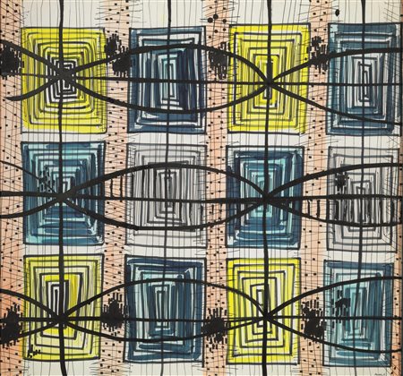 Antonio AscariDISEGNO PER TESSUTOtempera su cartoncino, cm...