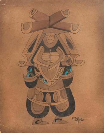 Fortunato Depero(Fondo 1892 - Rovereto 1960)COSTUME PER PUBBLICITA'...