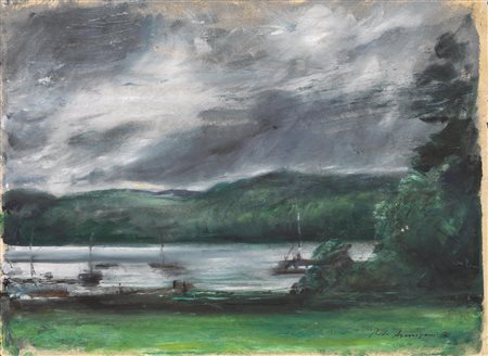 Pietro Annigoni(Milano 1910 - Firenze 1988)IL LAGO DI WHIRPOOLtecnica su...