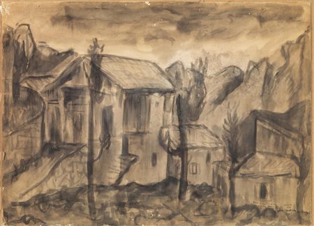 Fiorenzo Tomea(Zoppè di Cadore 1910 - Milano 1960)CASE RUSTICHE A...