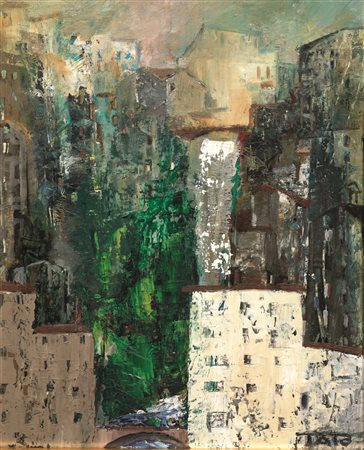 Tato (Guglielmo Sansoni)(Bologna 1896 - Roma 1974)VEDUTA DI PAESEolio su...