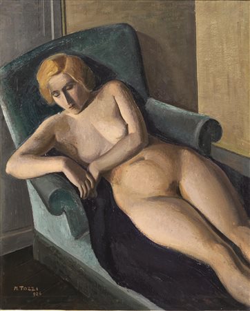 Mario Tozzi(Fossombrone, PU 1895 - St. Jean du Gard 1979)LA CHAISE-LONGUEolio...
