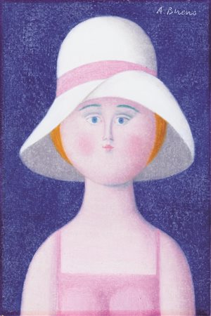 Antonio Bueno(Berlino 1918 - Fiesole 1984)RITRATTOolio su faesite, cm...