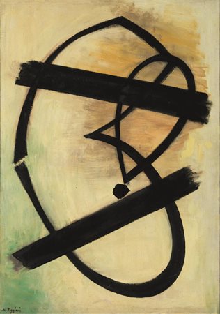 Mauro Reggiani(Nonantola 1897 - Milano 1980)MEDITAZIONEolio su tela, cm...