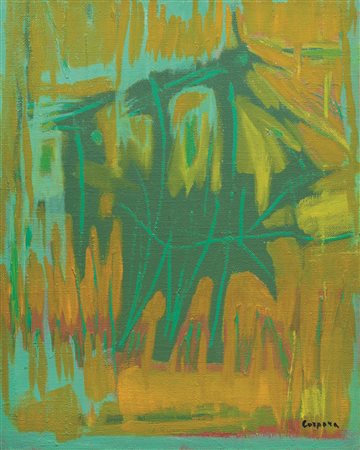 Antonio Corpora(Tunisi 1909 - Roma 2004)FINE DELL'ESTATEolio su tela, cm...
