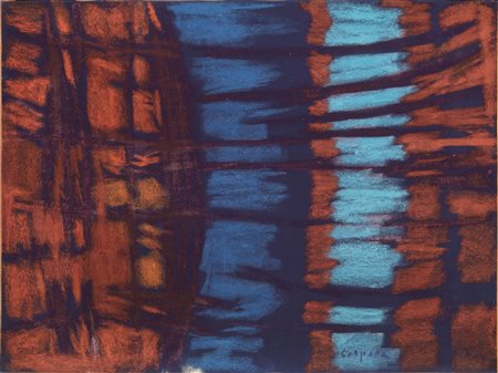 Antonio Corpora(Tunisi 1909 - Roma 2004)SENZA TITOLO pastello e olio su carta...